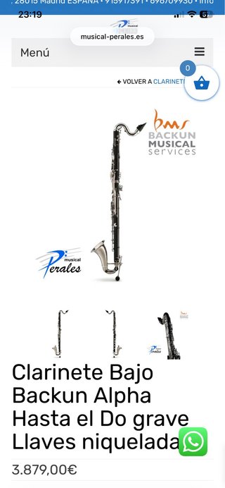 Clarinete Bajo Backun hasta Do
