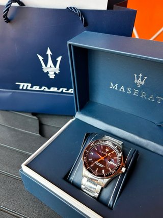 Reloj Maserati Nuevo Original Plateado
