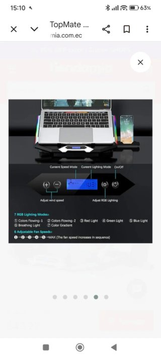 Topmate C11 Gaming Cooler RGB