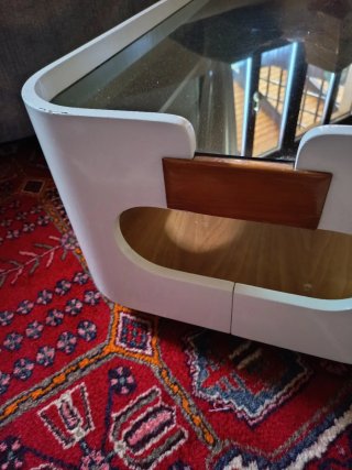 Tavolino Vintage Vetro e Legno