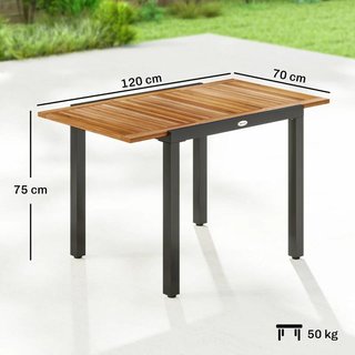 Mesa Jardín Extensible Acacia Natural 4-6 Personas