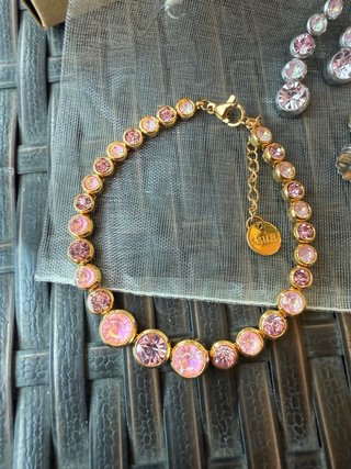 Annaira Collection Bracciale e Orecchini Rosa