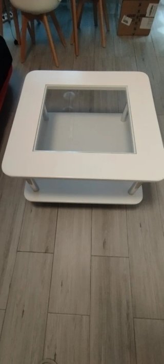 Mesa de centro moderna cristal y metal