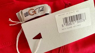 Vestido rojo largo WallGTall NUEVO