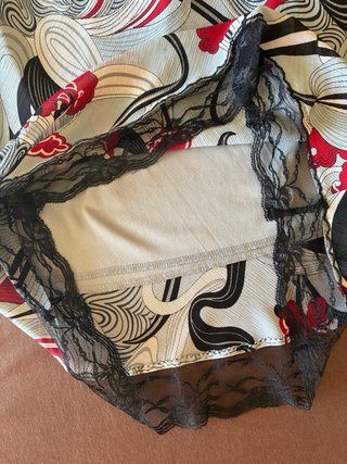 Falda midi estampada talla L