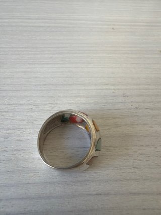Anillo Plata 925 con Piedras Multicolor