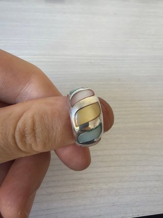 Anillo Plata 925 con Piedras Multicolor