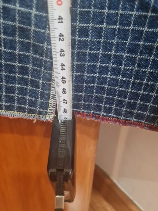 Chaqueta tejana cuadros azul y rojo