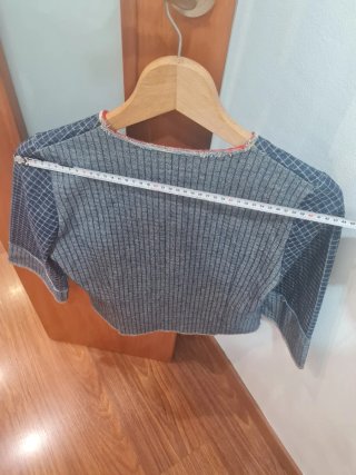 Chaqueta tejana cuadros azul y rojo