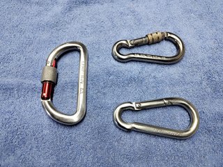 Set di 3 Moschettoni da 10mm di altissima qualità