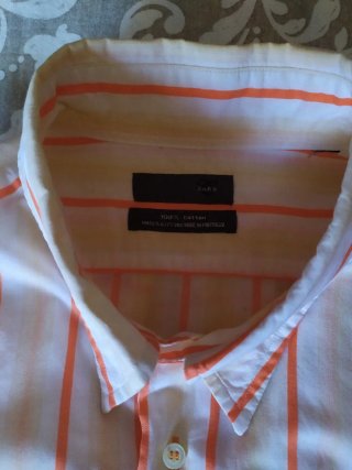 Camisa Zara Man Cuadros Azul Talla L 42