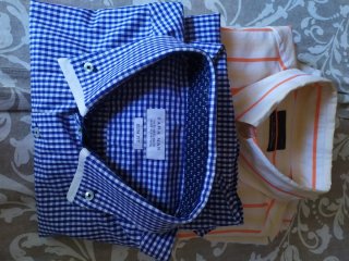 Camisa Zara Man Cuadros Azul Talla L 42