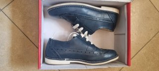 Scarpe eleganti bambino blu n.35