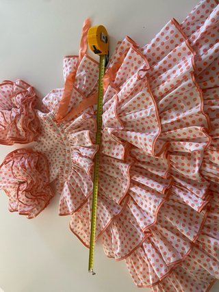 Vestido Flamenca Niña Lunares Naranja