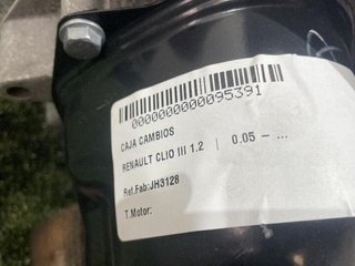 Caja de cambios renault jh3128 clio iii 1.2 95391
