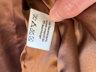 Chaqueta ante marrón vintage piel auténtica