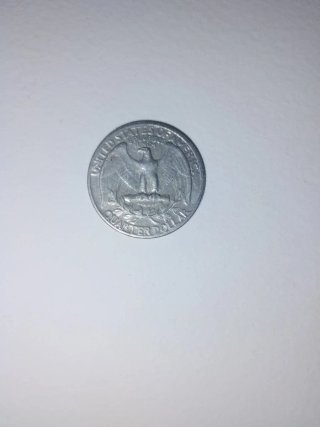 Moneda Cuarto Dólar 1967 Plata