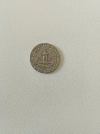 Moneda Cuarto Dólar 1967 Plata