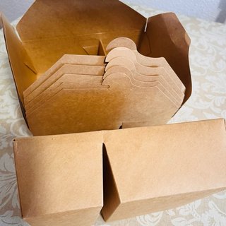 50 Cajas Kraft para Comida 70 oz