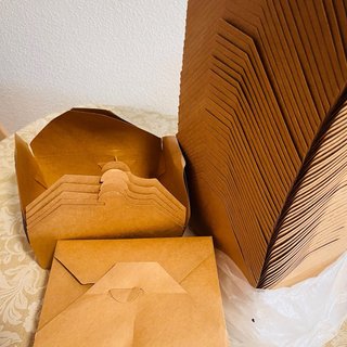 50 Cajas Kraft para Comida 70 oz