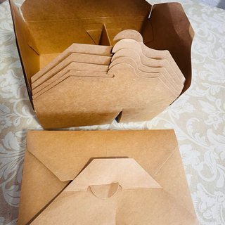 50 Cajas Kraft para Comida 70 oz