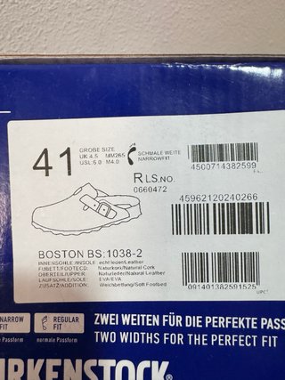 Birkenstock Boston Talla 41 Marrón
