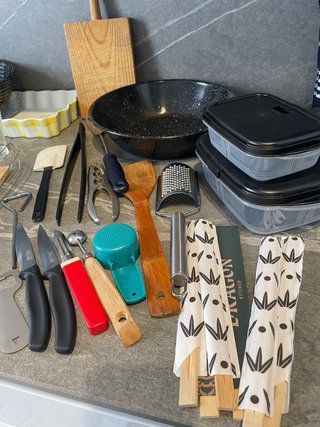 Lote de utensilios de cocina