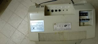 Monitor Sanyo monocromo verde Vintage