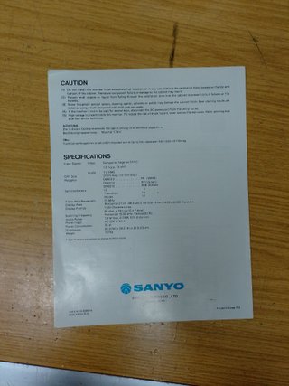 Monitor Sanyo monocromo verde Vintage