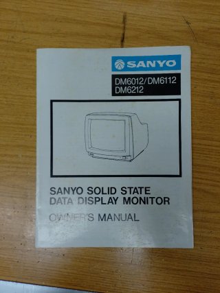 Monitor Sanyo monocromo verde Vintage