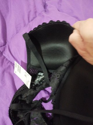 Sujetador H&M encaje push-up negro
