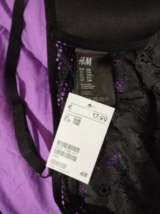 Sujetador H&M encaje push-up negro