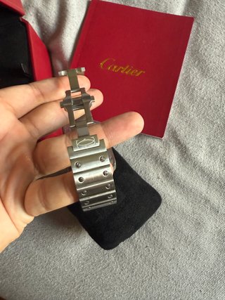 Relógio Cartier Santos Dourado/Prateado