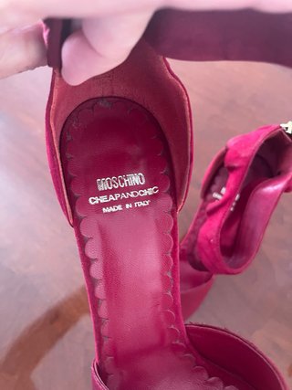 Zapatos Moschino Originales Rojos Tacón 41