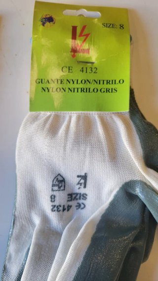 Guantes de trabajo Talla 8 Nylon/Nitril