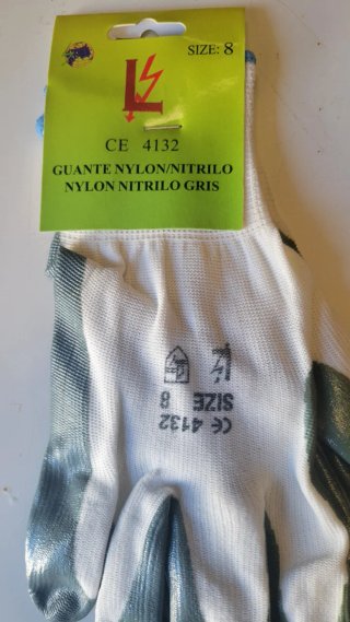 Guantes de trabajo Talla 8 Nylon/Nitril