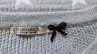 Chaqueta mujer punto gris Stradivarius talla M