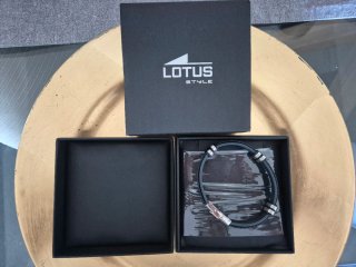 Pulsera Lotus Style Hombre Azul oscuro y plateada