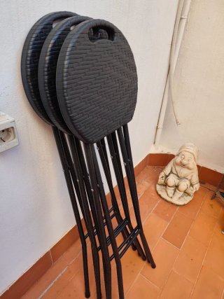 Taburetes plegables negros