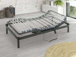 Cama articulada metálica y de madera