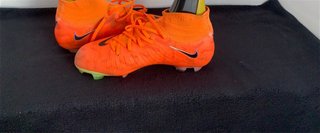 Botas de fútbol Nike gama alta Naranja/Verde