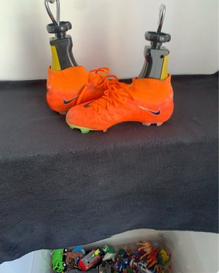 Botas de fútbol Nike gama alta Naranja/Verde