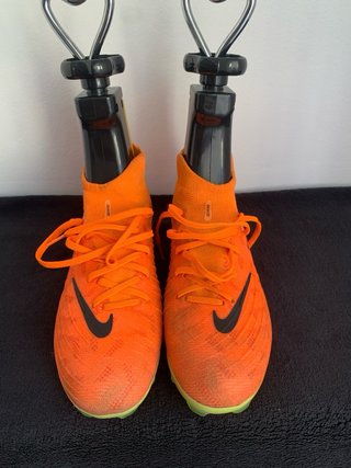Botas de fútbol Nike gama alta Naranja/Verde