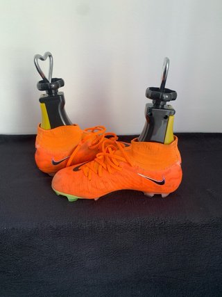 Botas de fútbol Nike gama alta Naranja/Verde