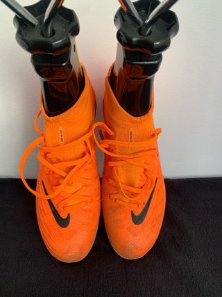 Botas de fútbol Nike gama alta Naranja/Verde