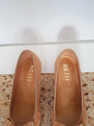 Zapatos de fallera COLS beige y oro