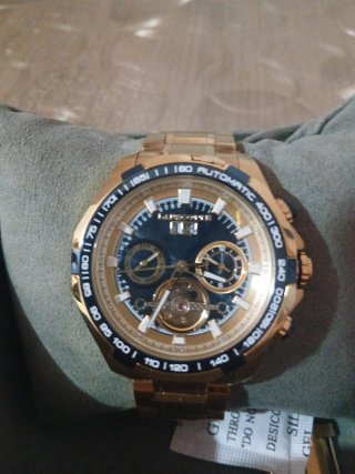 Reloj Automático Lanscotte Chapado en oro