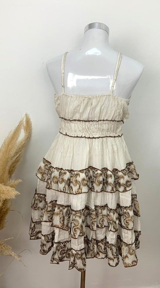 Vestido Boho Corto Viscosa Brillo
