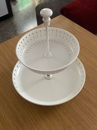 Frutero blanco 2 pisos