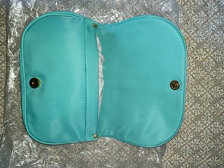 Pochette mano color verde acqua